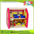 Colorful doll house with furniture wooden pretend play doll house mini doll house toys